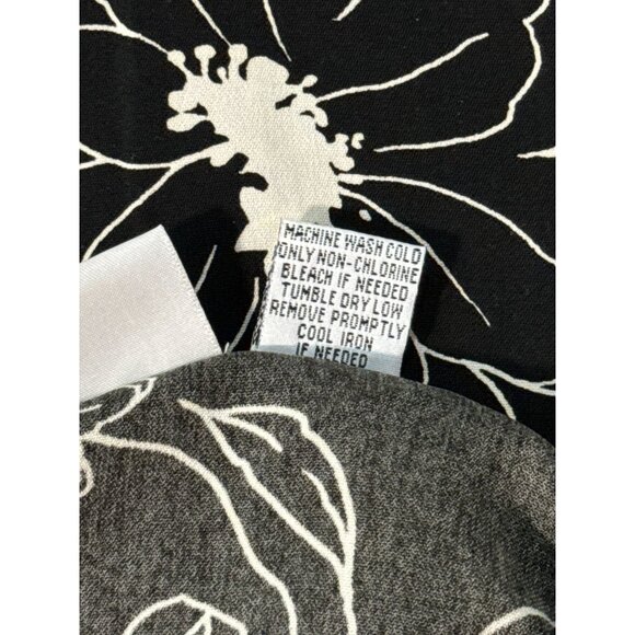 Susan Graver Modern Essentials Size M Womens Floral Knit Tank Black White fresh - Picture 5 of 7
